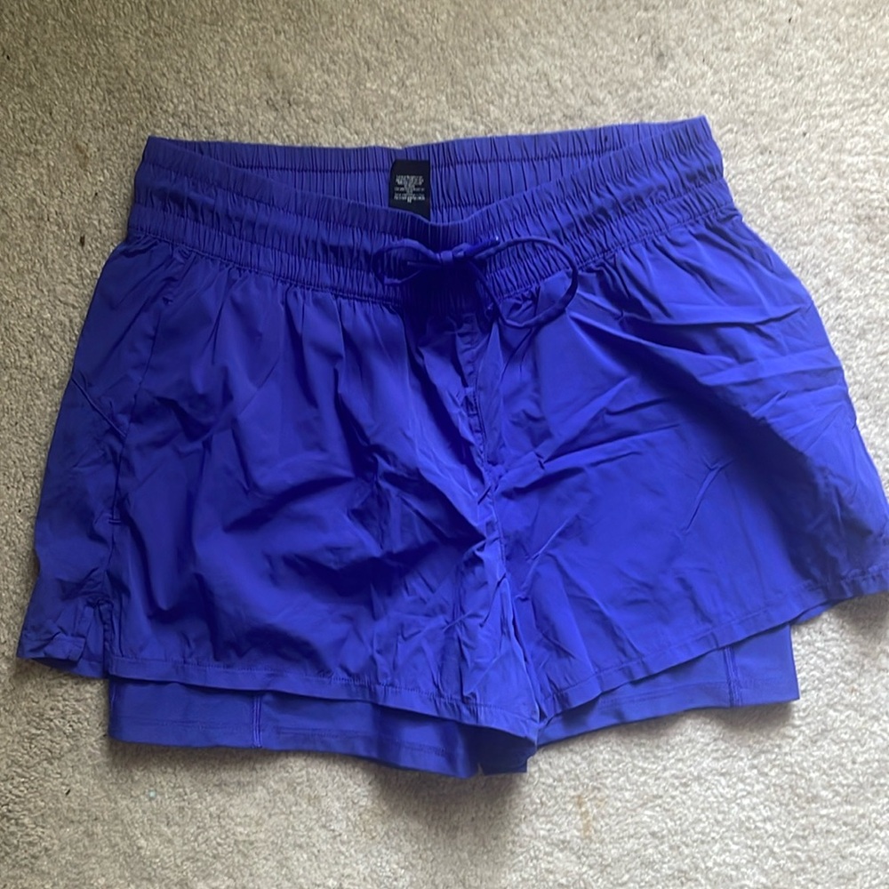 Spider Womens Shorts Active Large Athletic Performance Blue New Wo Tags